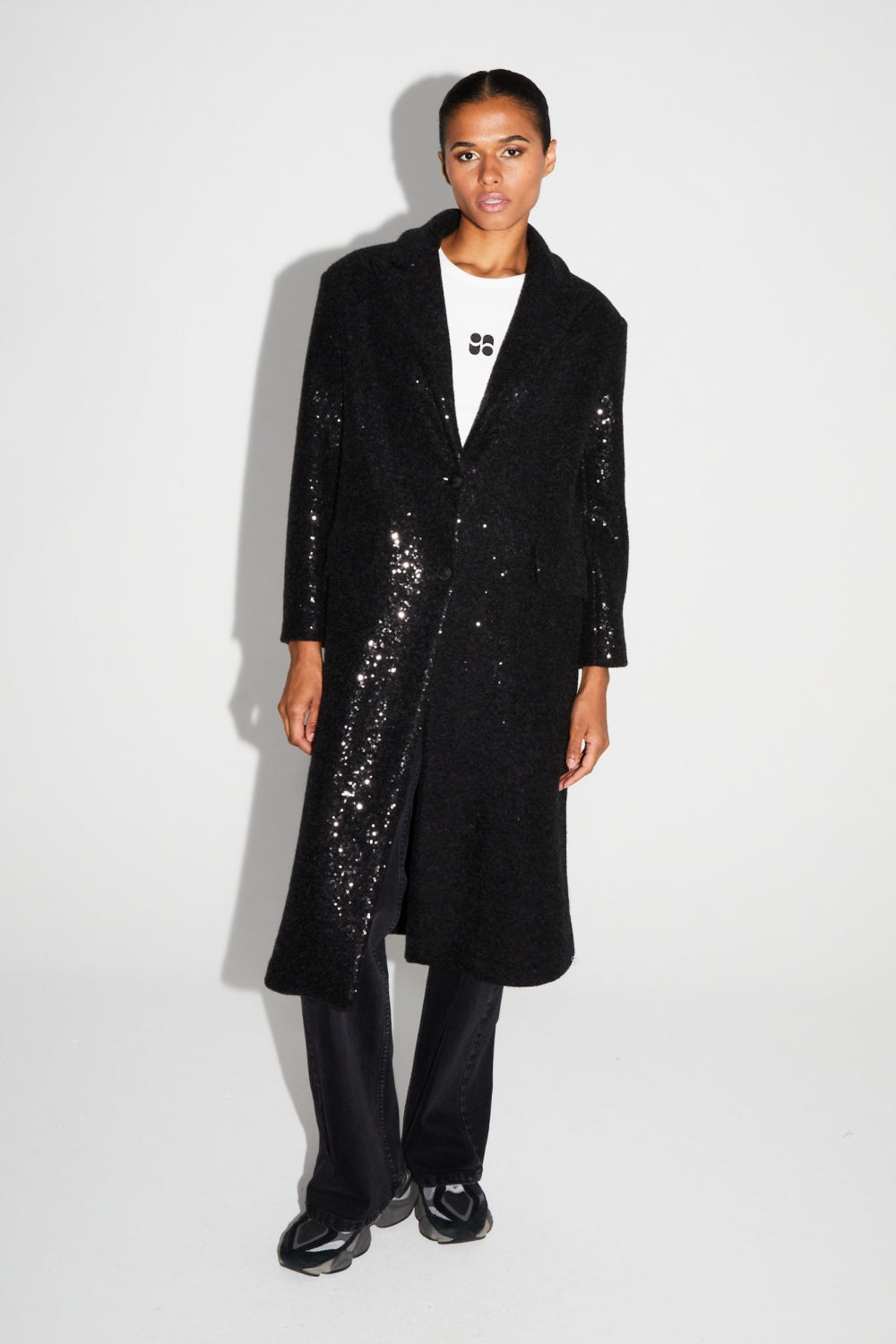 Manteau Alberto Eclat Noir Fabriqué En Italie