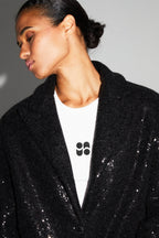 Manteau Alberto Eclat Noir Fabriqué En Italie