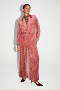 Blazer Ema Velours Vintage Cognac Doux Fabriqué En Italie