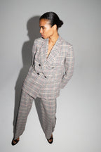 Blazer Ema Pied De Poule Lucky Star Red Fabriqué En Italie