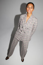 Blazer Ema Pied De Poule Lucky Star Red Fabriqué En Italie