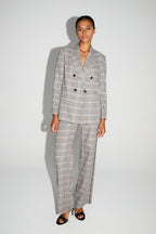 Blazer Ema Pied De Poule Lucky Star Red Fabriqué En Italie