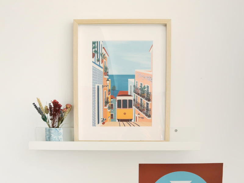 Coffret Peinture Au Numéro - Petit Pinceau - Lisbon Tram Par Vero Illustrates