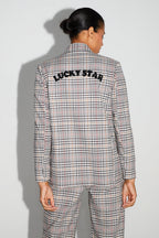 Blazer Ema Pied De Poule Lucky Star Red Fabriqué En Italie