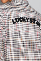 Blazer Ema Pied De Poule Lucky Star Red Fabriqué En Italie