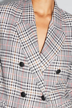 Blazer Ema Pied De Poule Lucky Star Red Fabriqué En Italie