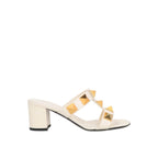 Sandales Valentino Garavani Roman Stud Leather - Cream - Femme