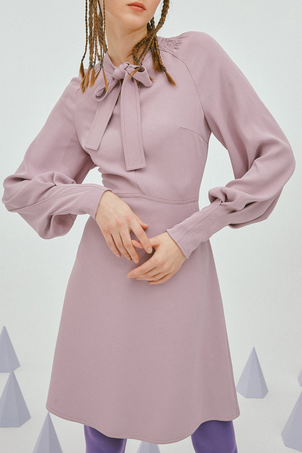 Lily - Robe - Gris Violet