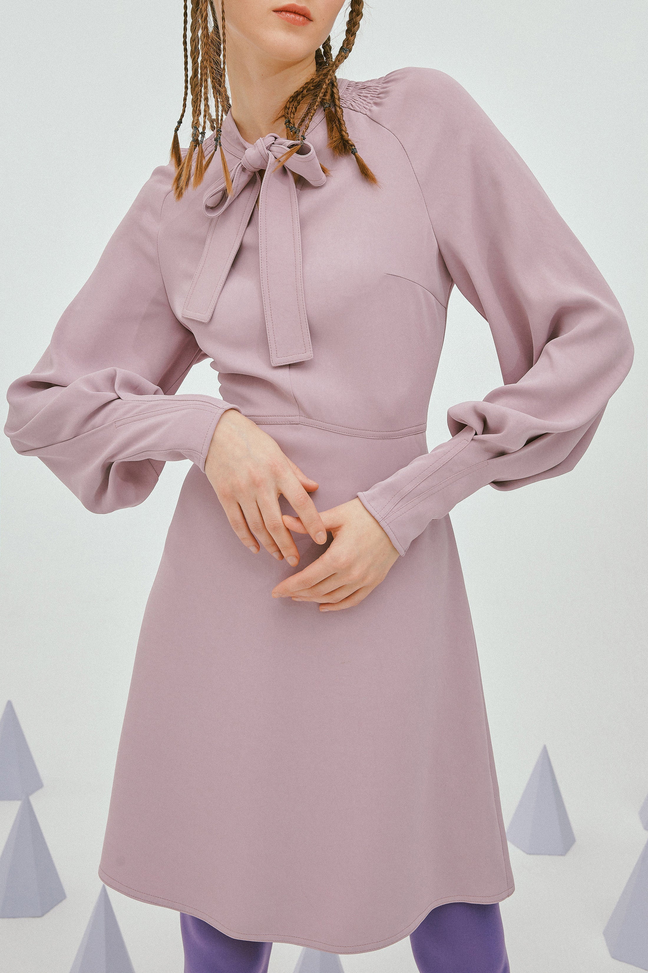 Lily - Robe - Gris Violet