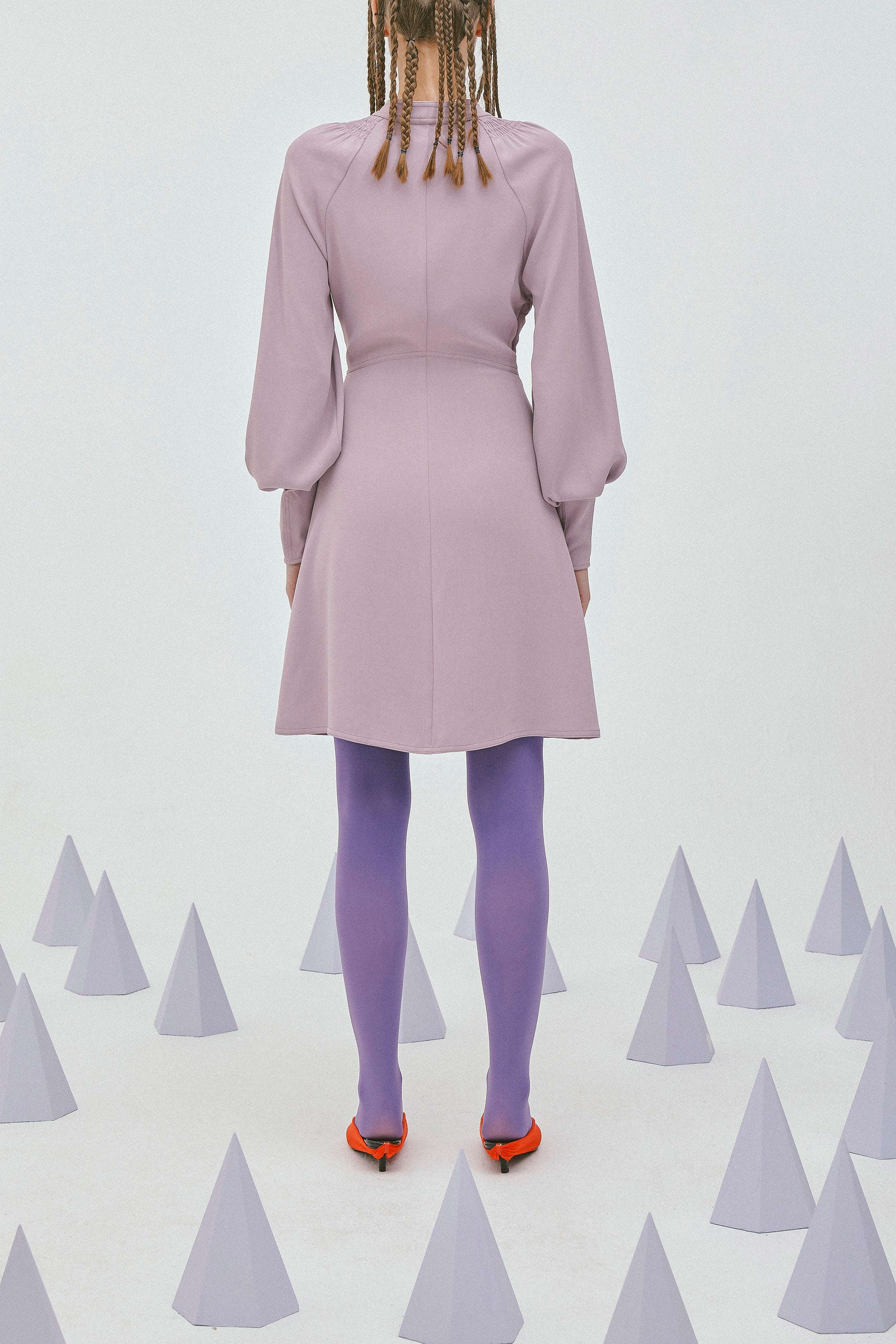 Lily - Robe - Gris Violet