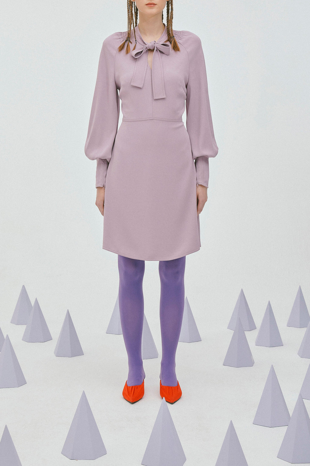 Lily - Robe - Gris Violet