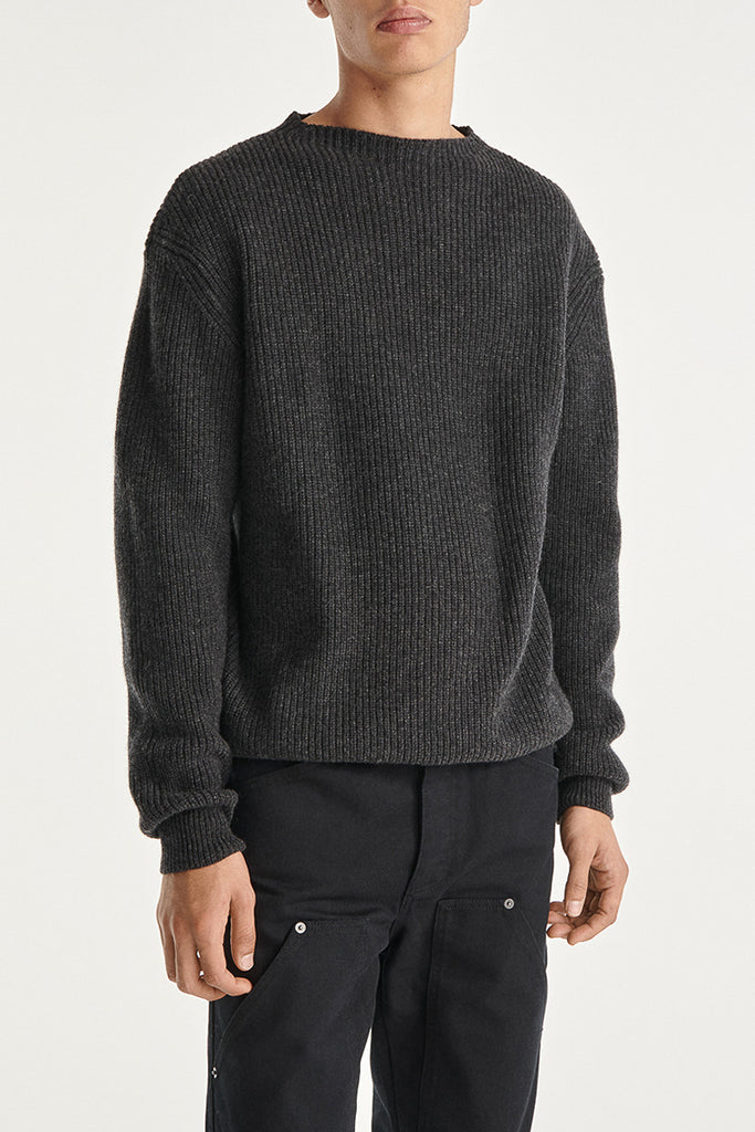 The Kooples - Pull Laine Cachemire Grise Col Rond - Homme