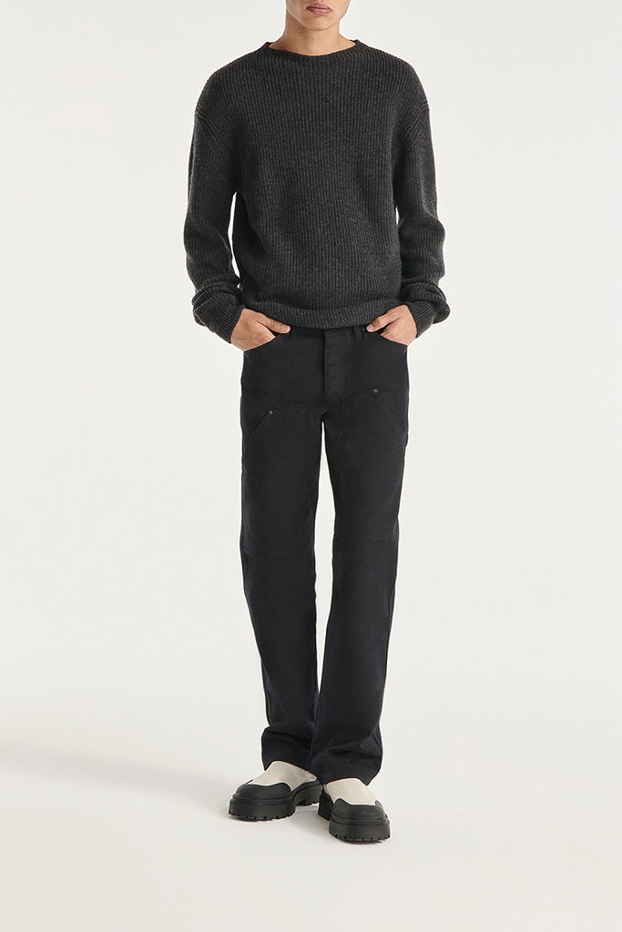 The Kooples - Pull Laine Cachemire Grise Col Rond - Homme