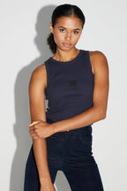 Top Théo Navy Moucheté Fabriqué Au Portugal