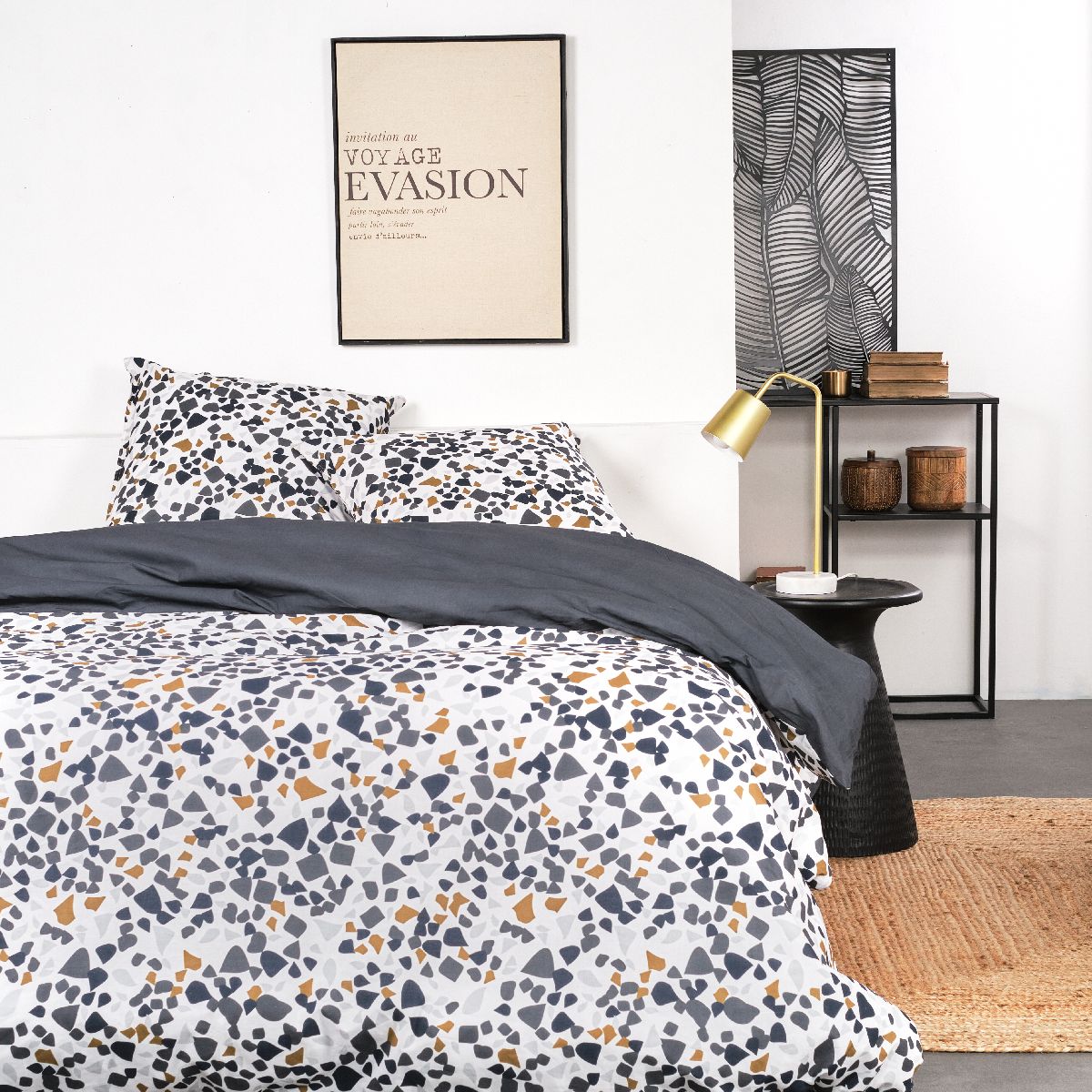 Sunshine - Parure De Lit Motif 11.9 - Noir
