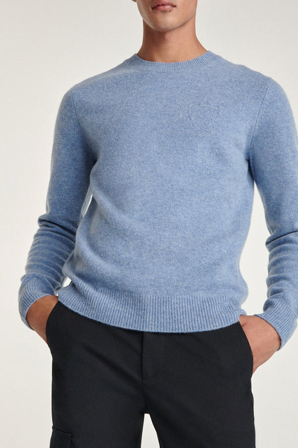 The Kooples - Pull Col Rond Bleu - Homme