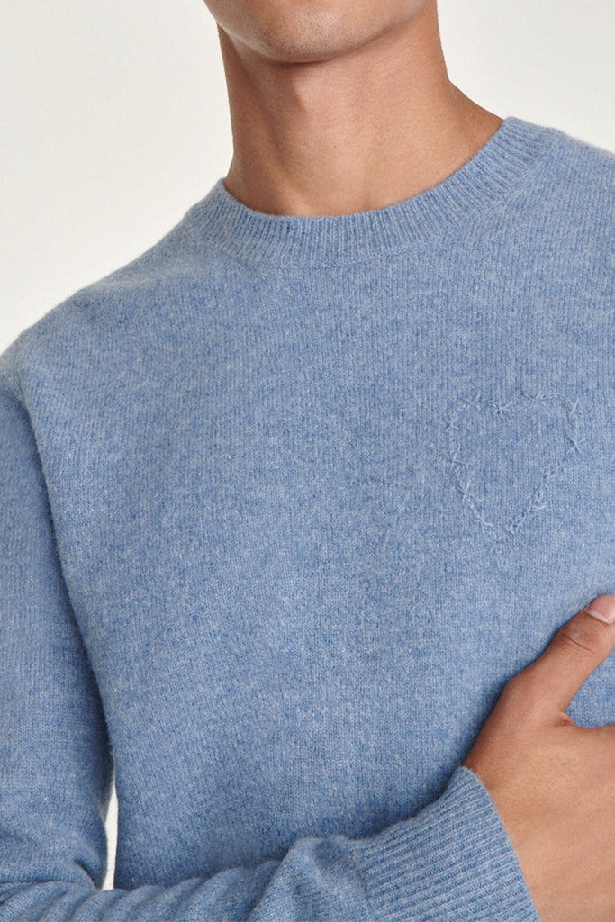 The Kooples - Pull Col Rond Bleu - Homme