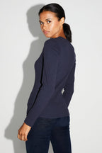 T-Shirt Hugo Navy Moucheté Fabriqué Au Portugal