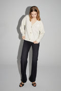 Cardigan Mira Naturel 100% Laine Extra Vierge Fabriqué Au Portugal