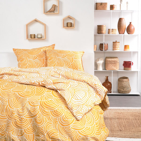 Sunshine - Parure De Lit Motif 11.31 - Jaune