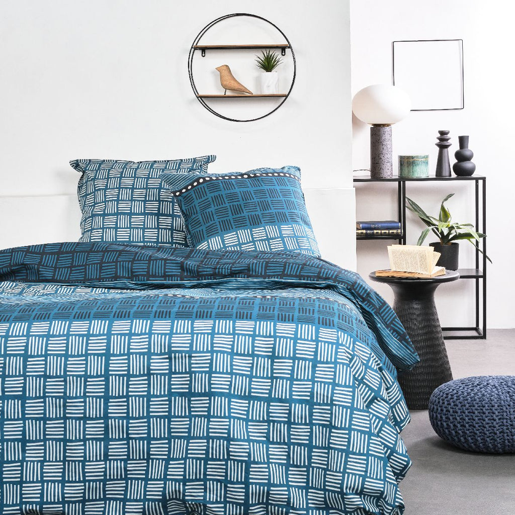 Sunshine - Parure De Lit Motif 11.39 - Bleu