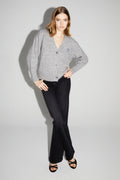 Cardigan Mira Grey 100% Laine Extra Vierge Fabriqué Au Portugal