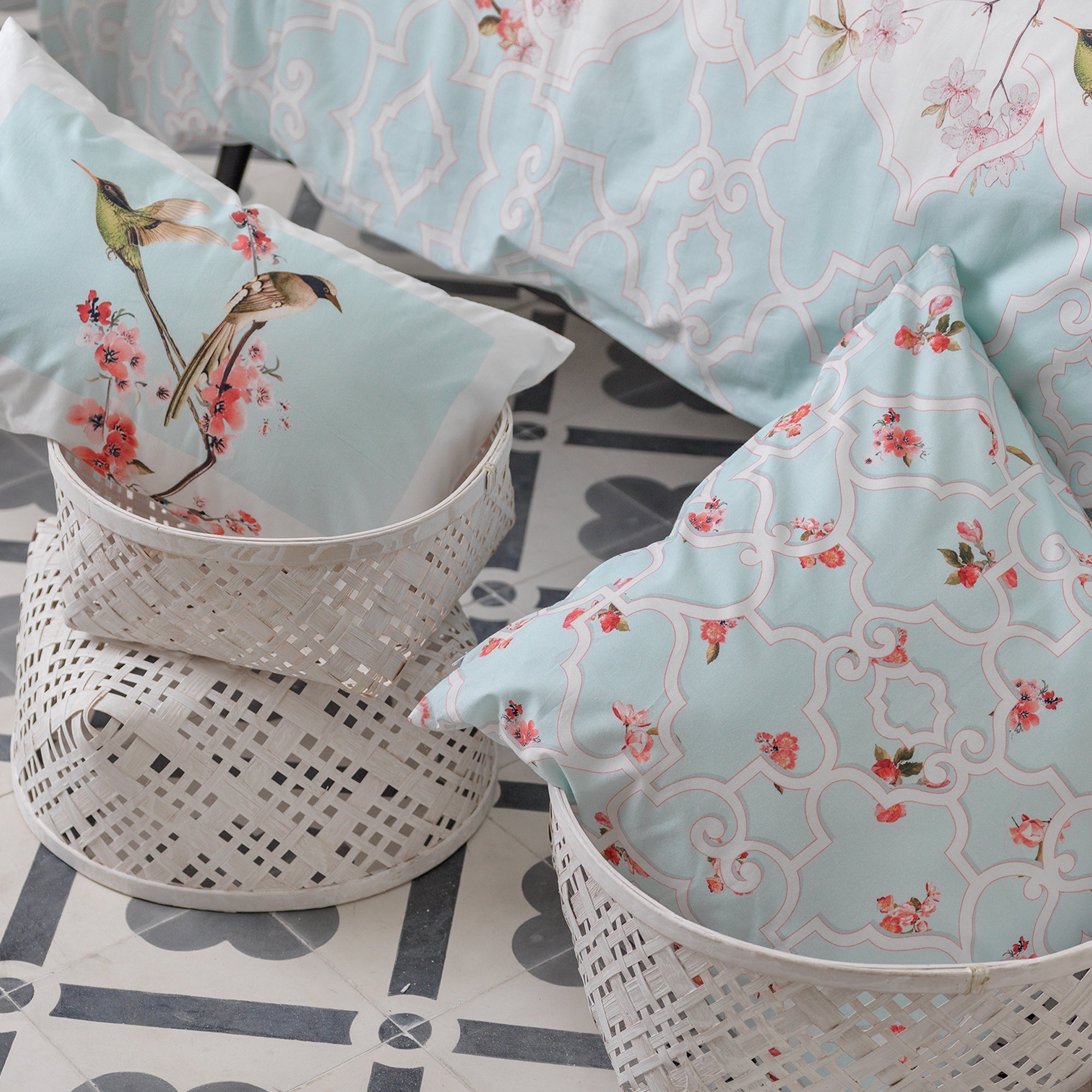 Housse De Coussin Sakura - Multicolore
