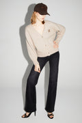 Cardigan Mira Beige 100% Laine Extra Vierge Fabriqué Au Portugal