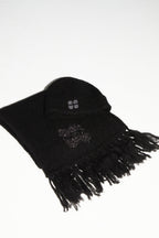 Echarpe Chill Black 100% Laine Extra Vierge Fabriqué Au Portugal