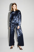 Pantalon Cargo Nolan Mercurio Blue Fabriqué En Italie