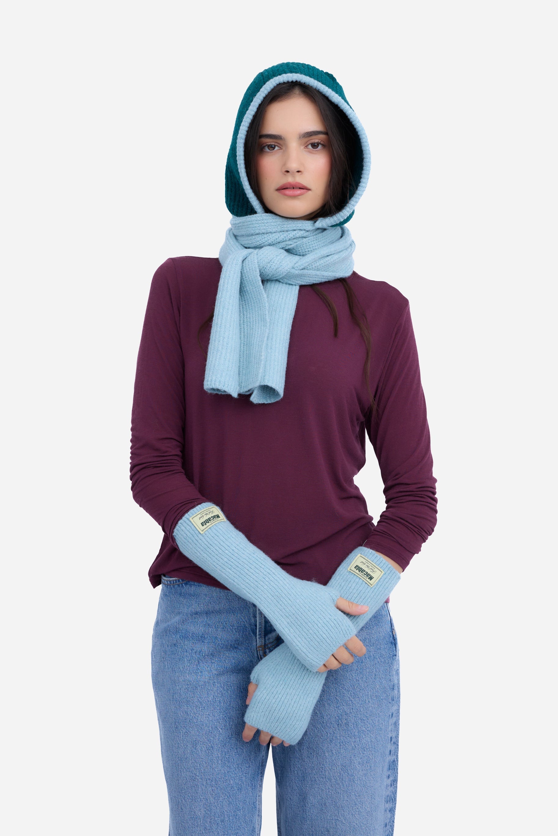 Moufles Bleu Clair