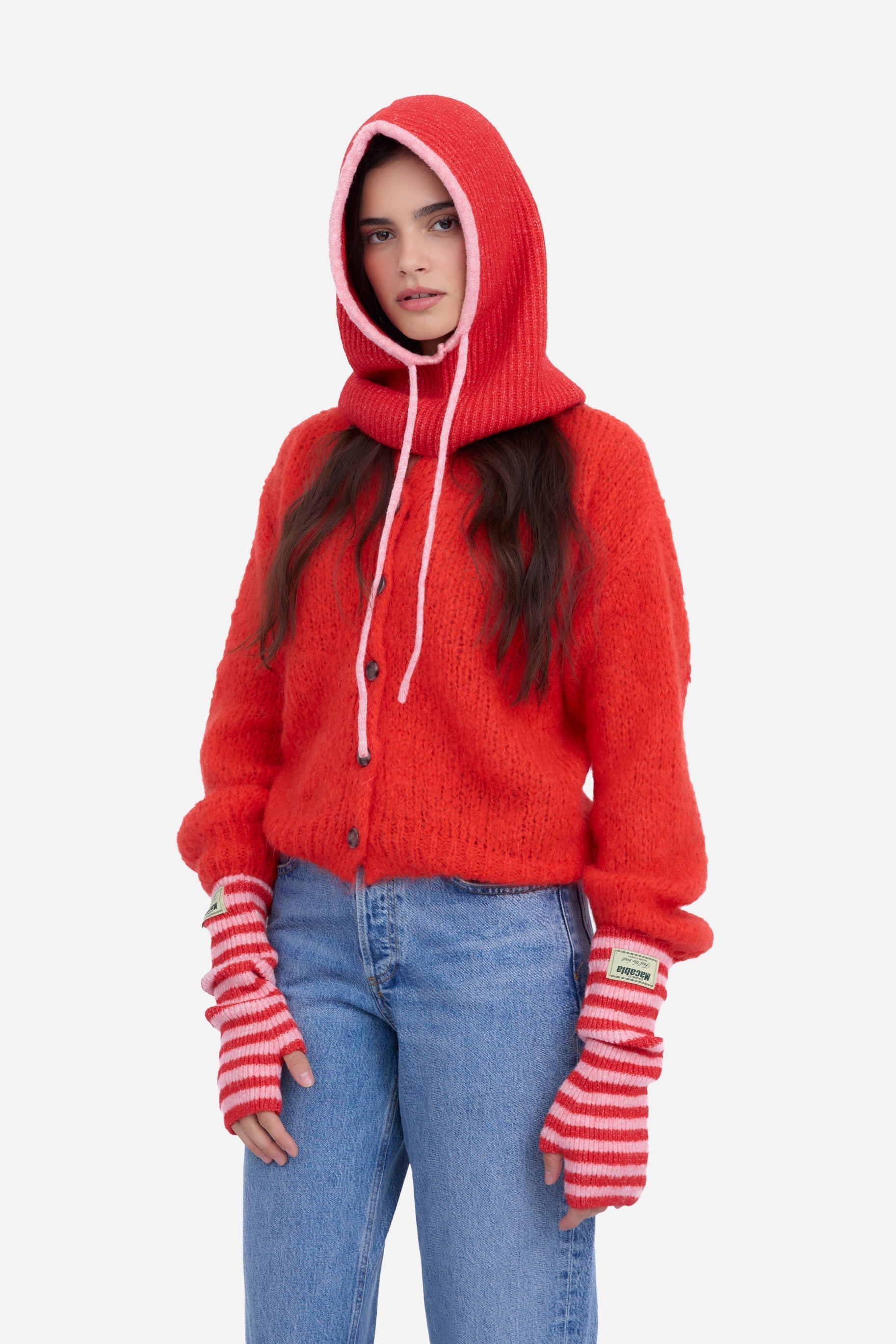 Cagoule Rouge Et Rose