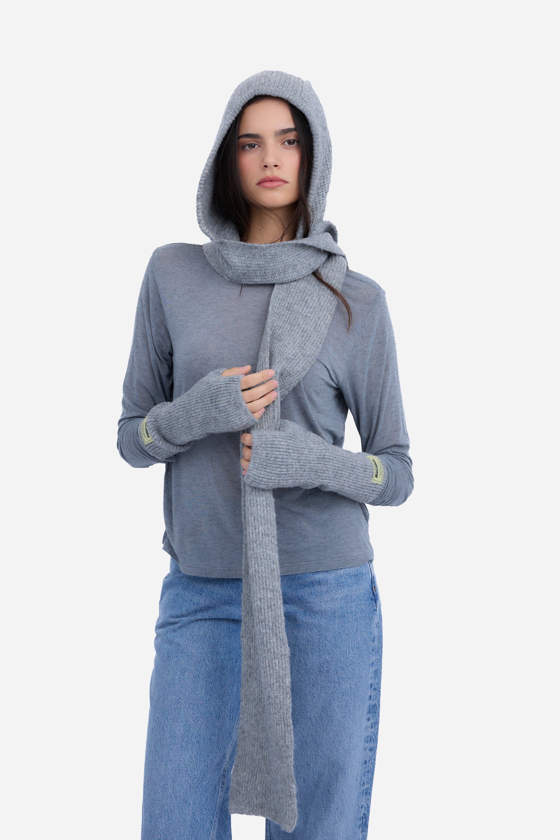 Moufles Gris Clair