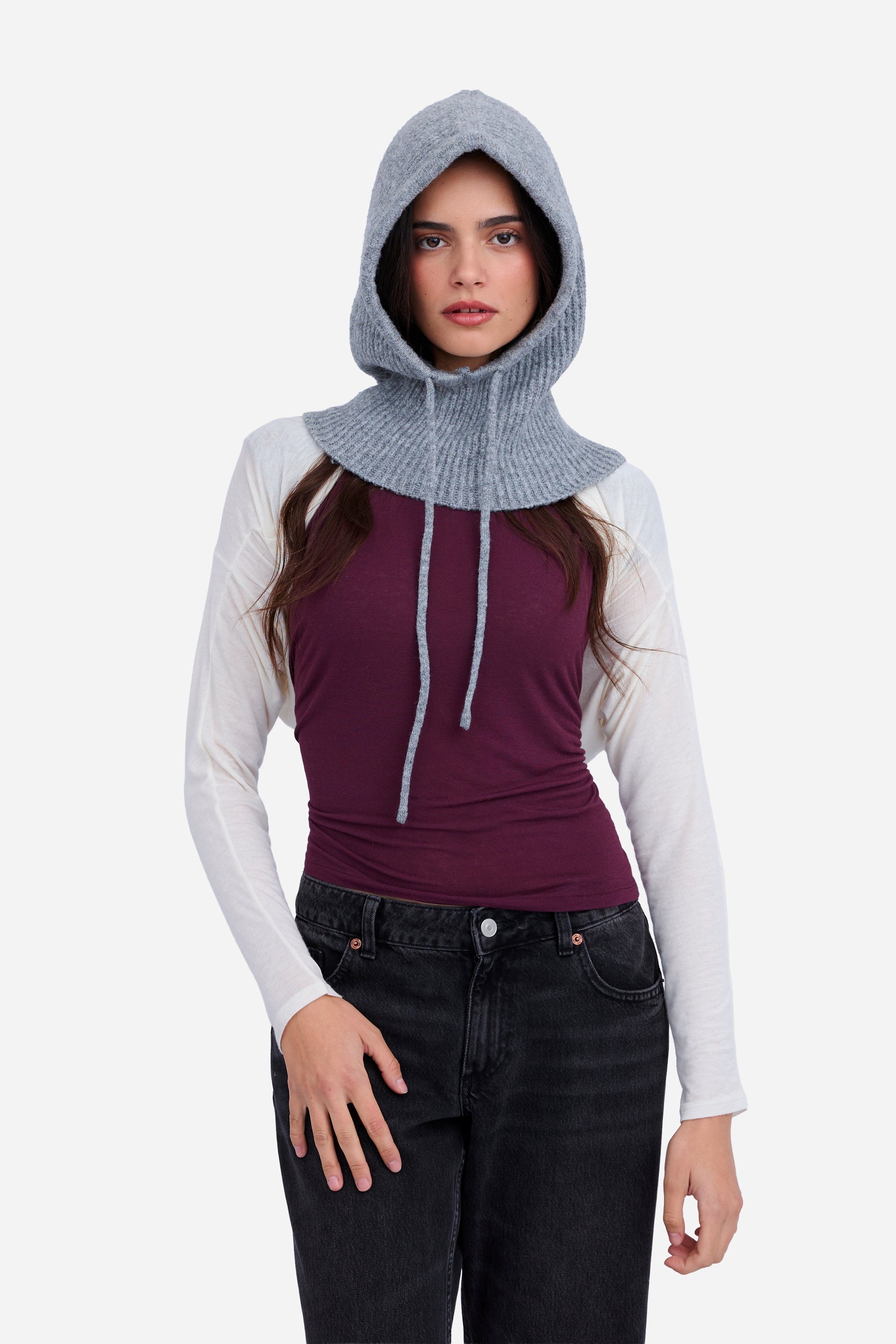 Cagoule Gris Clair