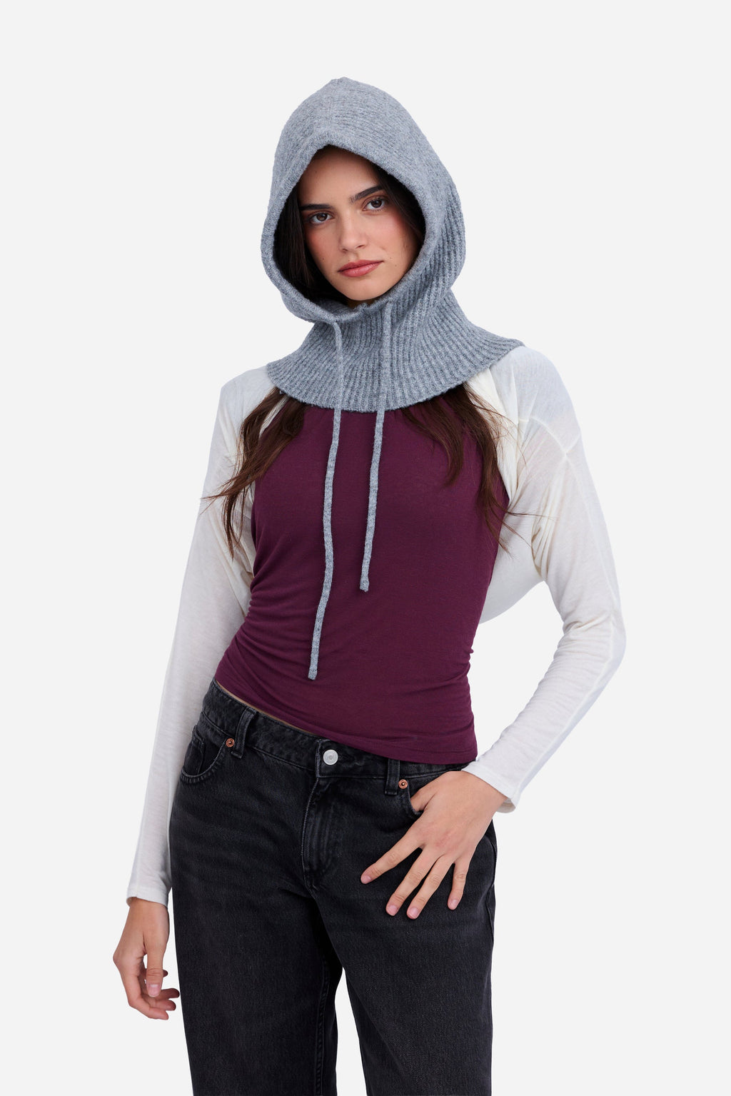 Cagoule Gris Clair