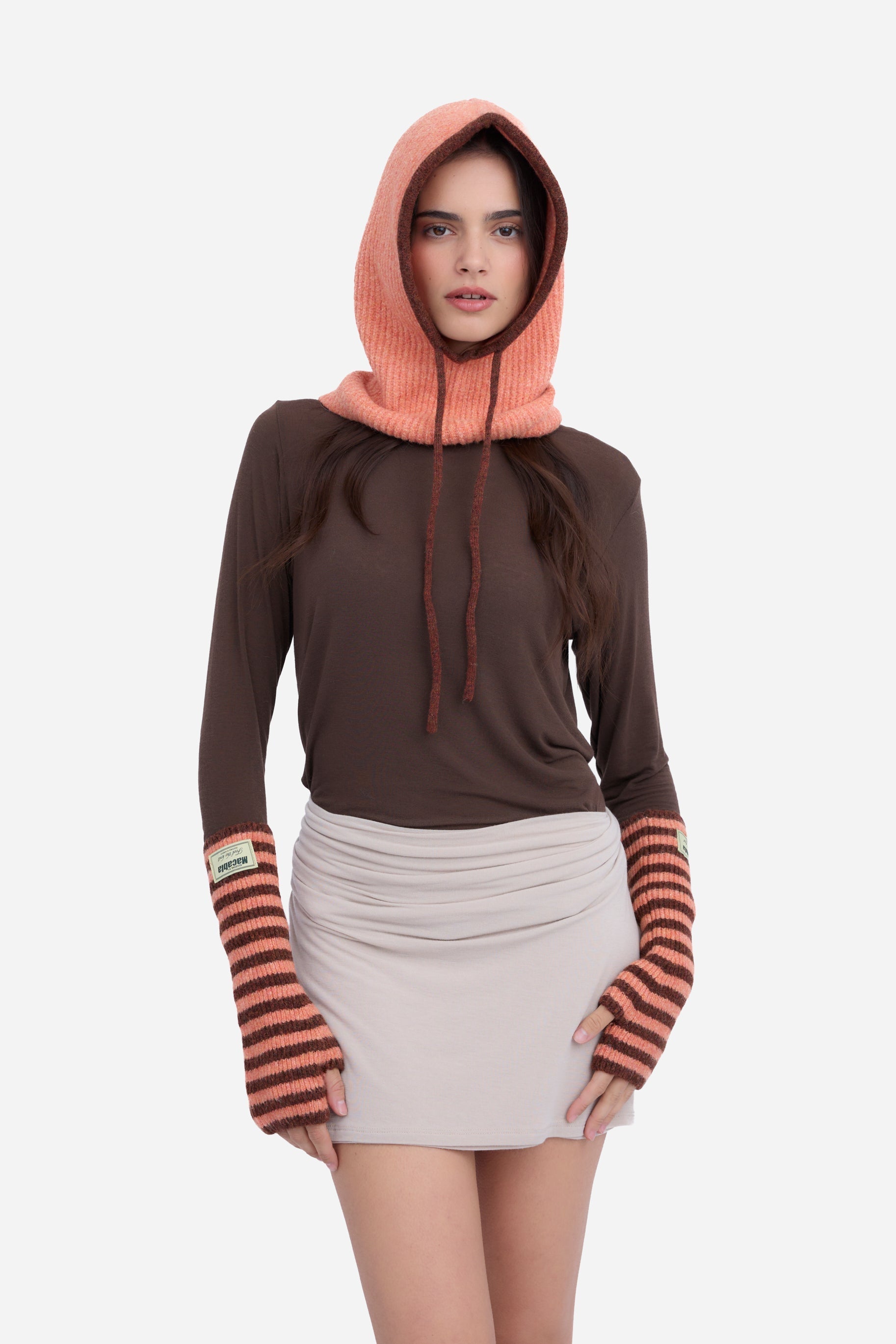 Moufles Marron Et Orange