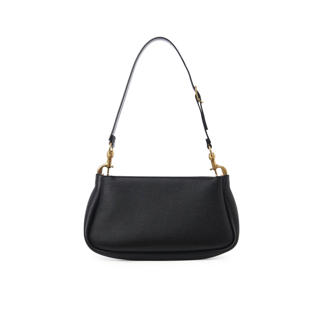 Chloe Leather Marcie Shoulder Bag - Black - Femme