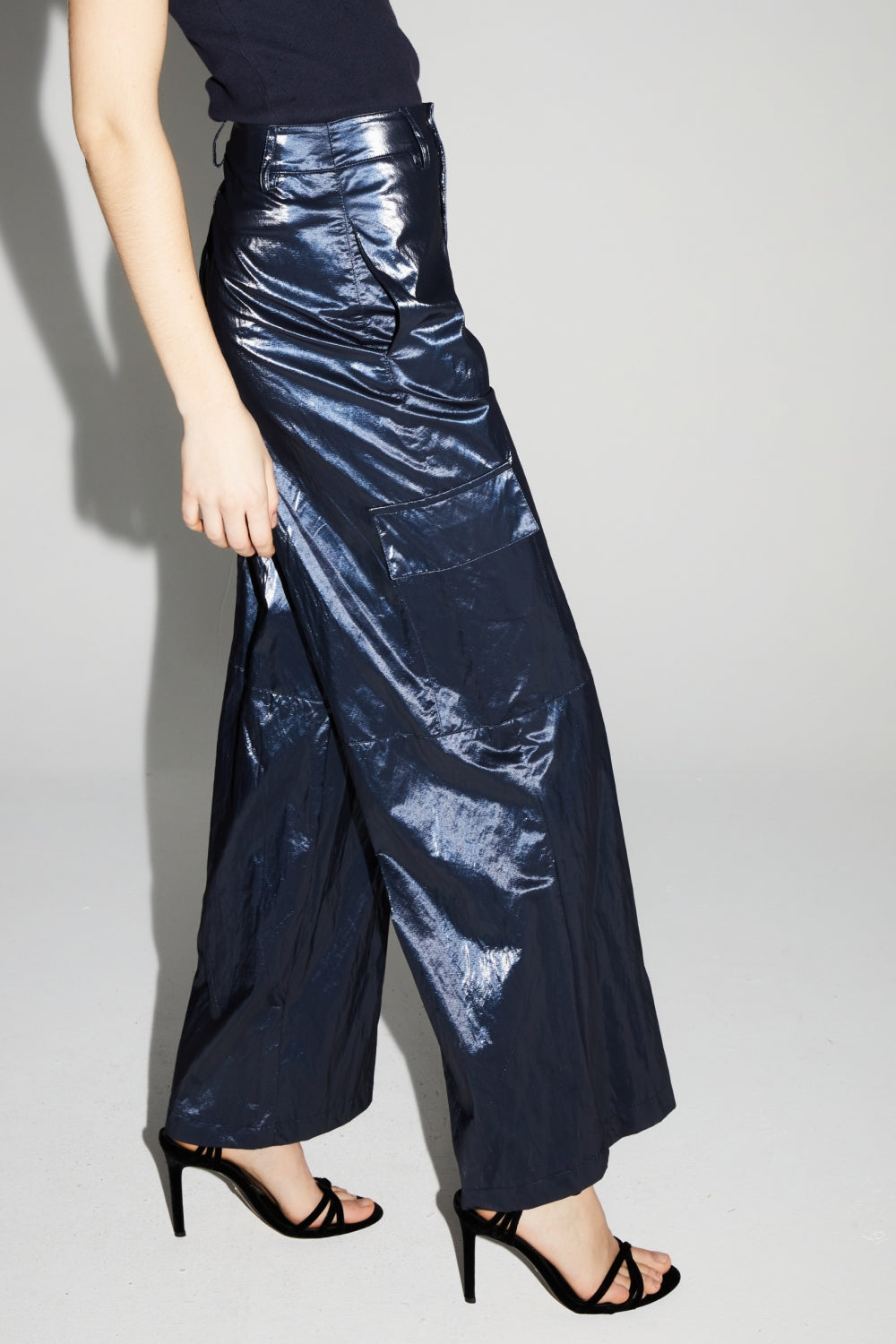 Pantalon Cargo Nolan Mercurio Blue Fabriqué En Italie
