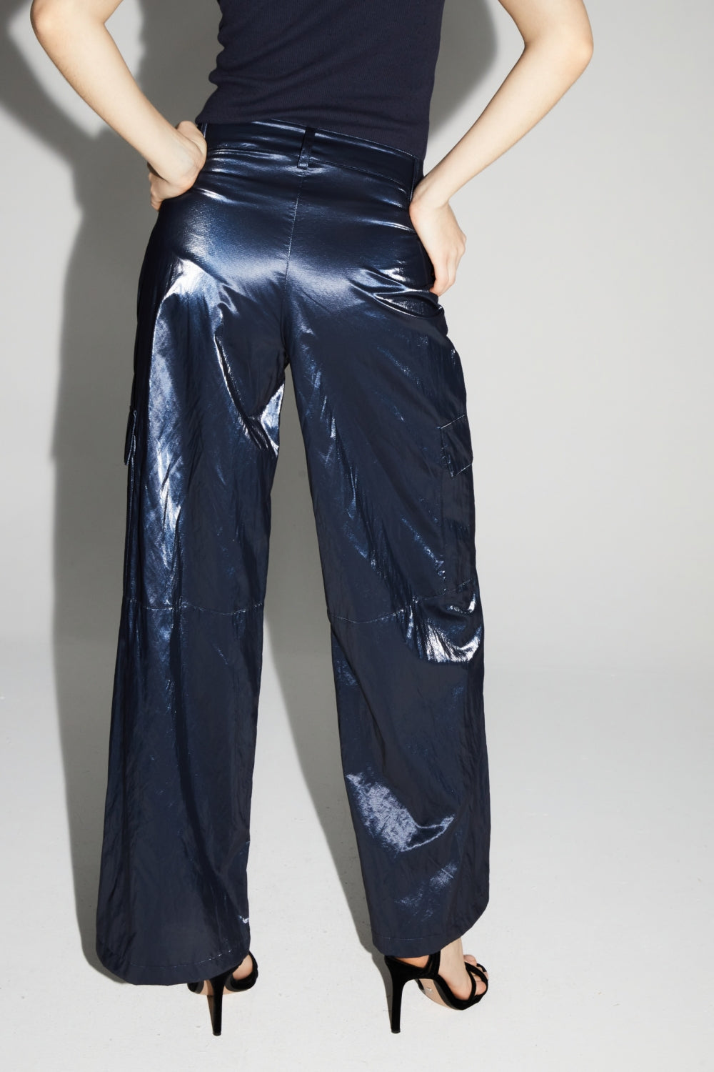 Pantalon Cargo Nolan Mercurio Blue Fabriqué En Italie