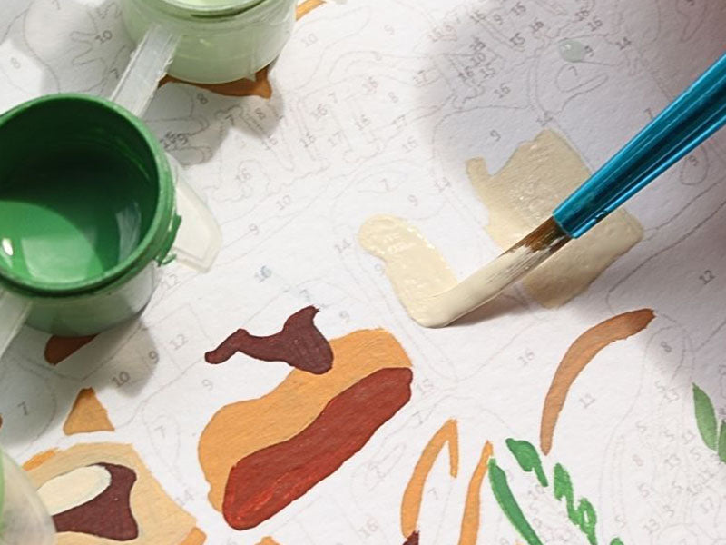 Coffret Peinture Au Numéro - Petit Pinceau - Boulangeries Parisiennes Par Ananya Bhandari