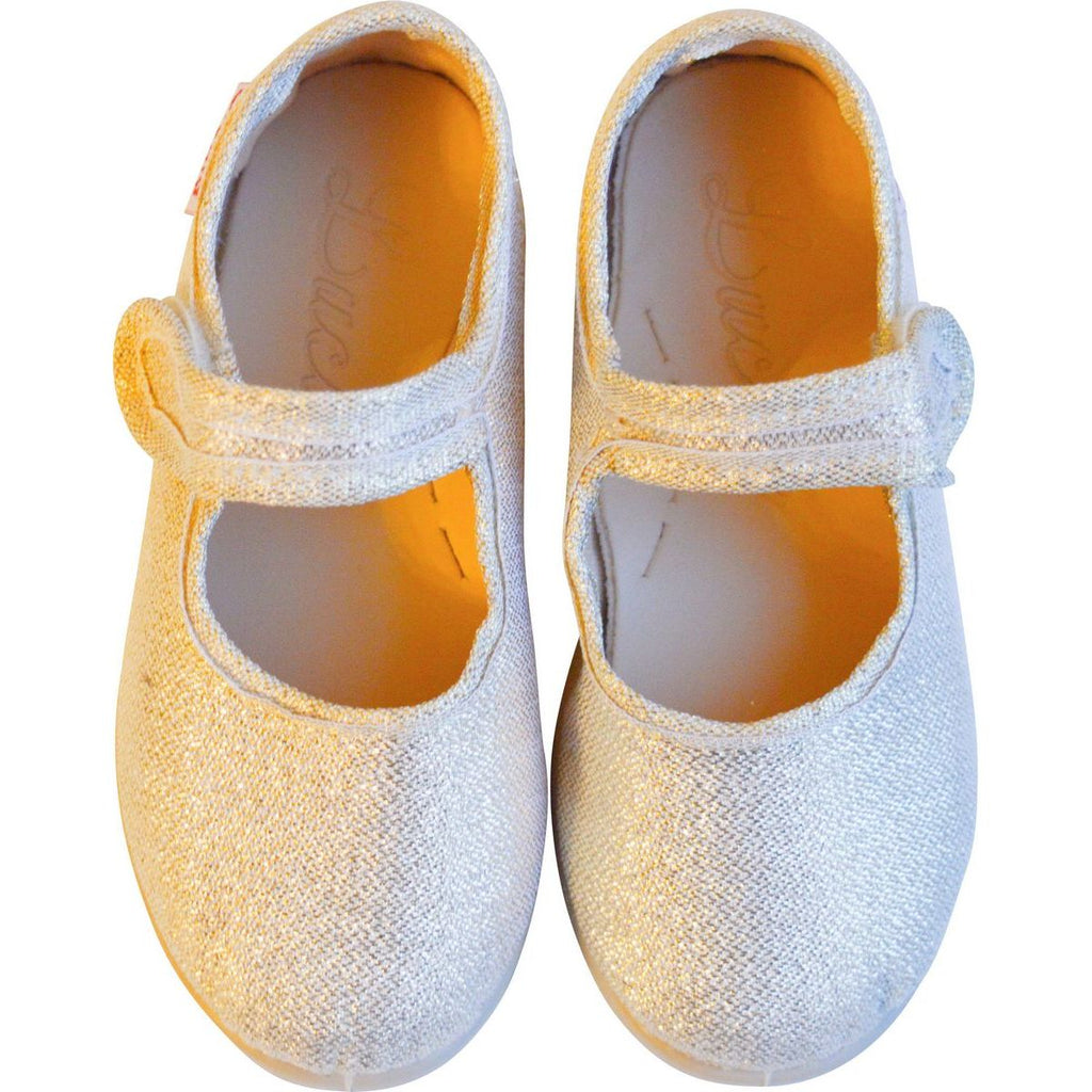 Chaussures En Toiles Ballerines Babies Scratch - Or - Fille