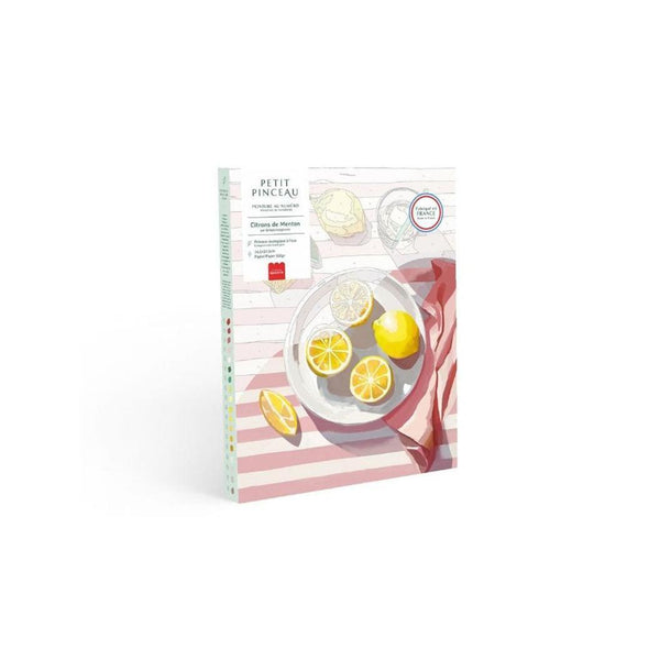 Coffret Peinture Au Numéro - Petit Pinceau - Citrons De Menton Par La Petite Epicerie