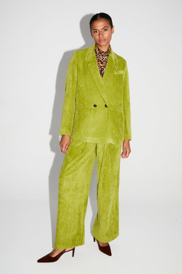 Pantalon Astrid Velours Vintage Anisé Fabriqué En Italie