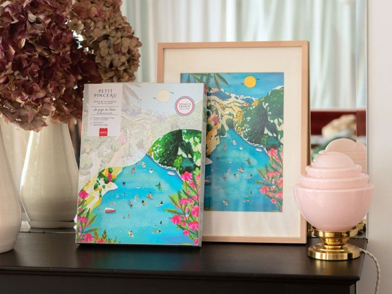 Coffret Peinture Au Numéro - Petit Pinceau - Les Gorges Du Verdon Par Nolwenn Studio