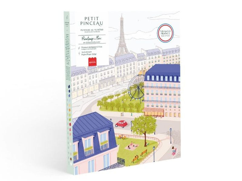 Coffret Peinture Au Numéro - Petit Pinceau - Un Printemps À Paris Par Mabel Sorrentino