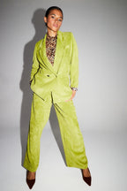 Pantalon Astrid Velours Vintage Anisé Fabriqué En Italie
