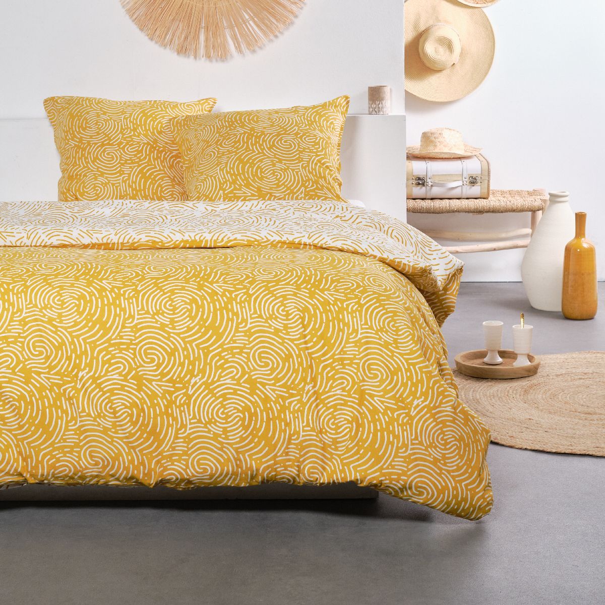 Sunshine - Parure De Lit Motif 12.24 - Jaune