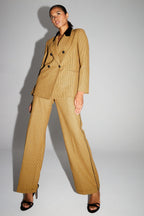Pantalon Clark Pied De Poule Yellow Fabriqué En Italie