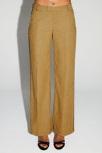 Pantalon Clark Pied De Poule Yellow Fabriqué En Italie