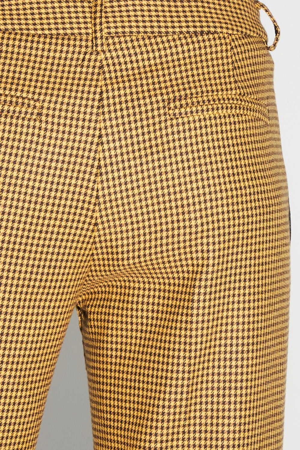 Pantalon Clark Pied De Poule Yellow Fabriqué En Italie